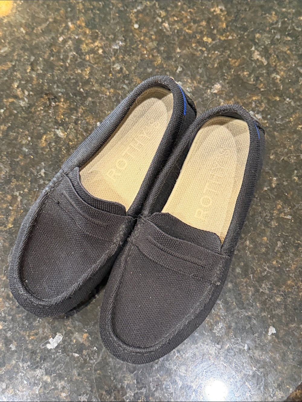 Rothy's Black Canvas Loafers